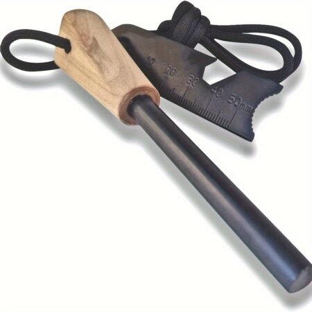 Large Magnesium Fire Starter with Wooden Handle